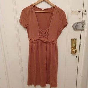 LAST CHANCE J. Crew tan cotton dress, square neckline XS